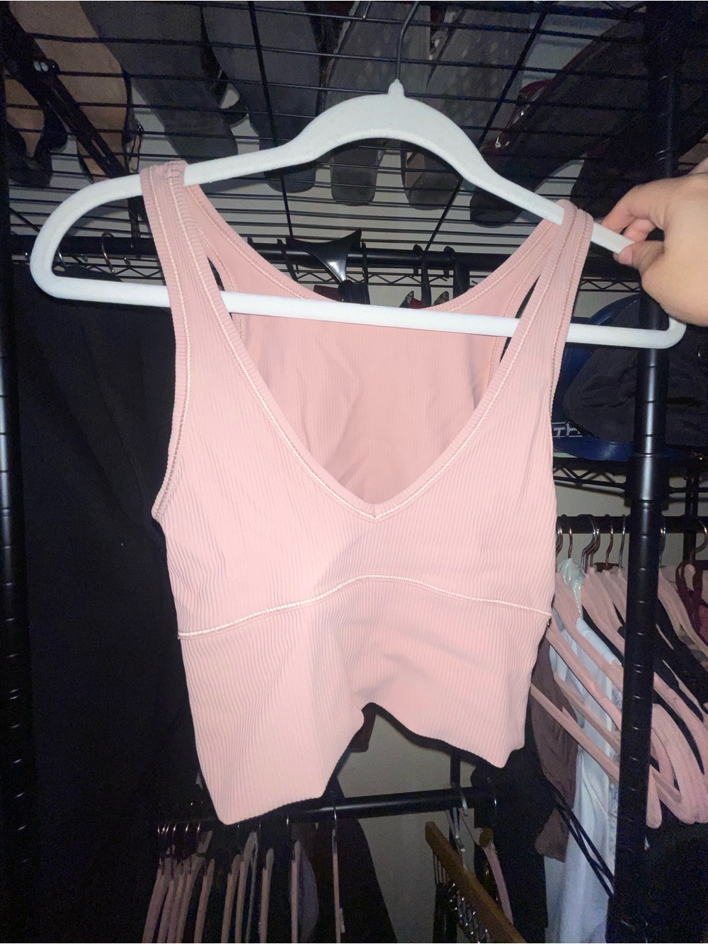 lululemon athletica Ribbed V-Neck Crop Tank - Light Pink
